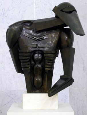Jacob Epstein Torso in Metal from the 'Rock Drill'. Auckland Art Gallery Toi o Tāmaki, purchased 1961