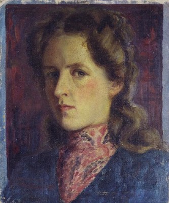 Eva Lucas Self Portrait. Oil on board. Purchased, 1995