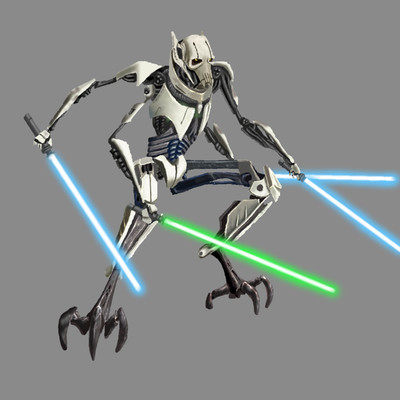General Grievous, cyborg leader of the droid armies of the Separatists in Star Wars Episode III: Revenge of the Sith