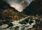 Petrus van der Velden - Mountain Stream, Otira Gorge