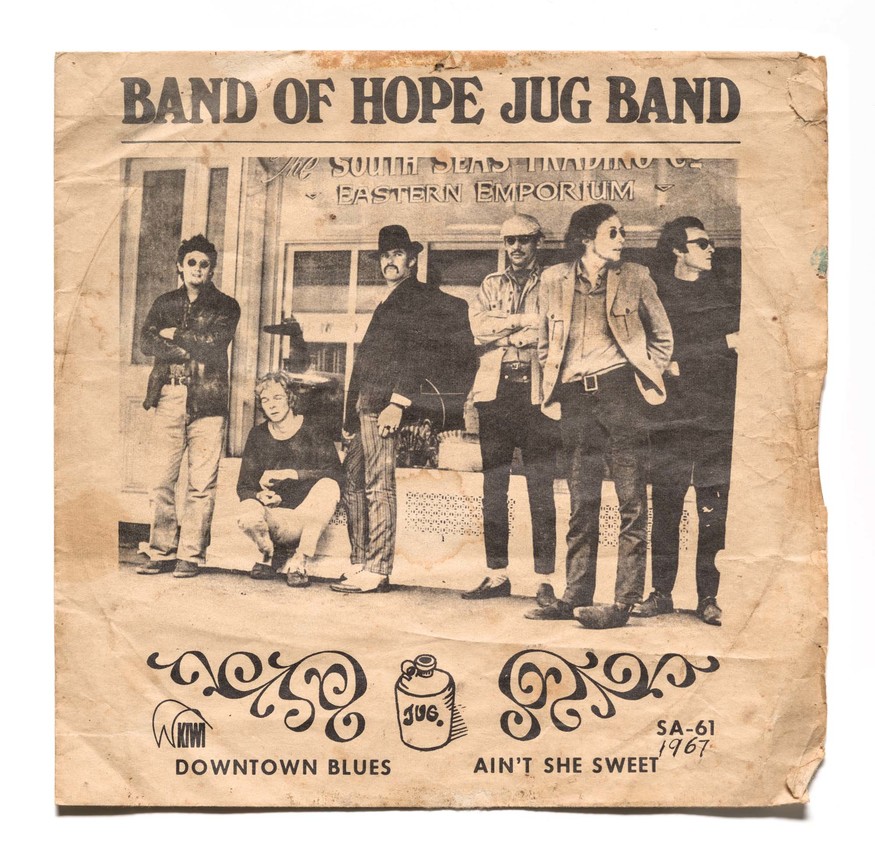 Cover of Band of Hope Jug Band’s ‘Downtown Blues’ 7 '' single, Kiwi Records, 1967