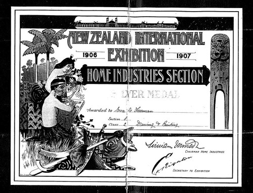 New Zealand International Exhibition Silver Medal Certificate