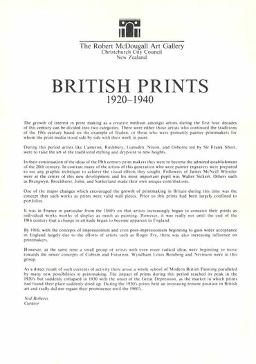 British Prints 1920-1940