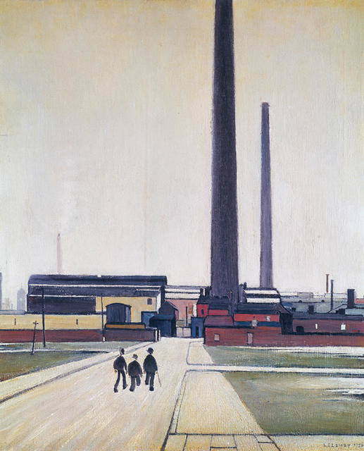 Factory in Widnes by L S Lowry