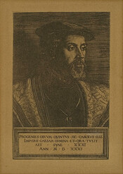 Progenies Diuum Quintus Sic Carolus Ille Imperii Caesar Lumina Et Ora Tulit Aet Suae XXXI Ann M D XXXI