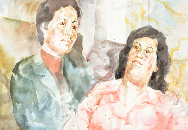 Double portrait (Maori couple)