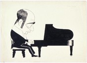 Four caricatures by Leo Bensemann