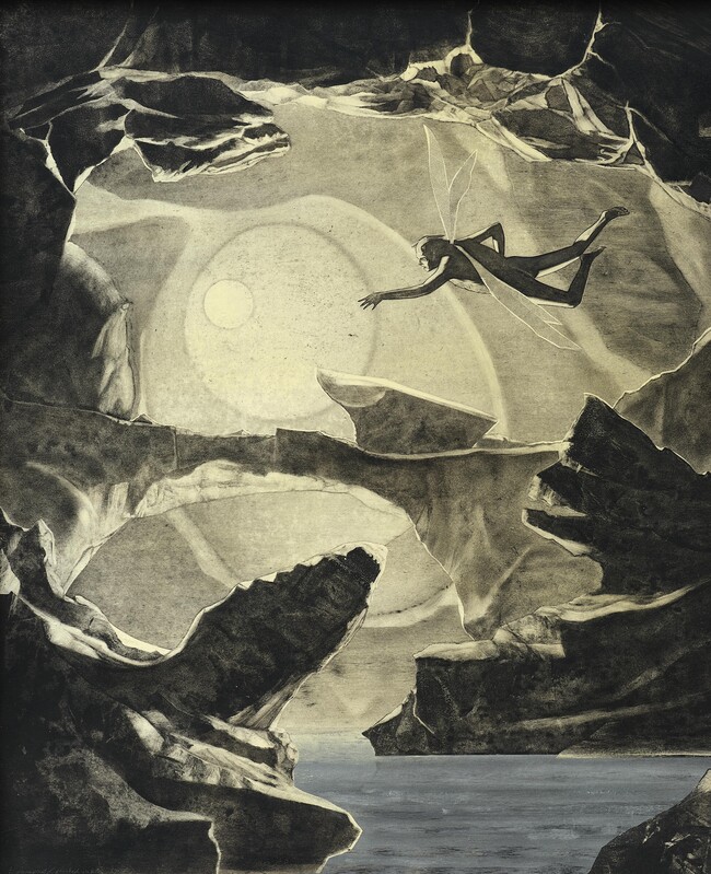 Jason Greig Chaos AD 2022. Monoprint / painted ink. Courtesy of the artist and Brett McDowell Gallery