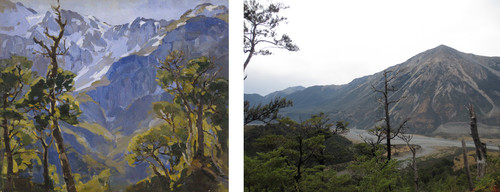 Left: Grace Butler Summertime, Arthurs Pass. Right: Poulter River valley