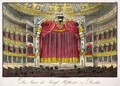 Gustav Taubert, Das Innere des Konigl. Hoftheater zu Dresden, undated, lithograph