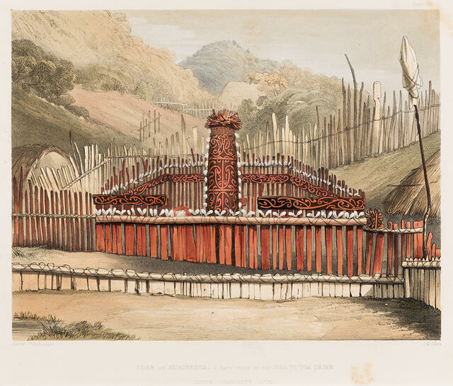 Tomb of Huriwenua, a Late Chief of the Nga Ti Toa Tribe, Queen Charlotte Sound