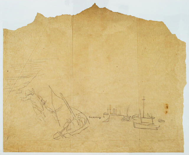 Pencil Sketch - Harbour Scene