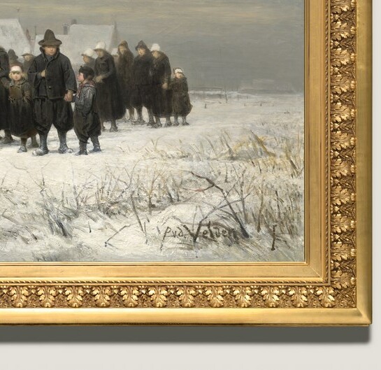 Petrus van der Velden Burial in the Winter on the Island of Marken [The Dutch Funeral] (detail) 1872. Oil on canvas. Collection of Christchurch Art Gallery Te Puna o Waiwhetū, gift of Henry Charles Drury van Asch, 1932