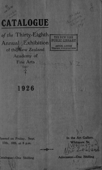 NZAFA 38th exhibition, 1926