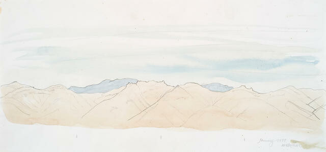 Study For ‘Te Tihi O Kahukura And Sky’ Series January 1977