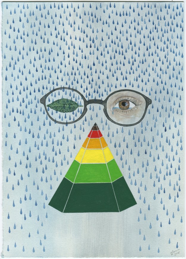 Zina Swanson Seasonal tonal pyramid 2018. Watercolour on paper