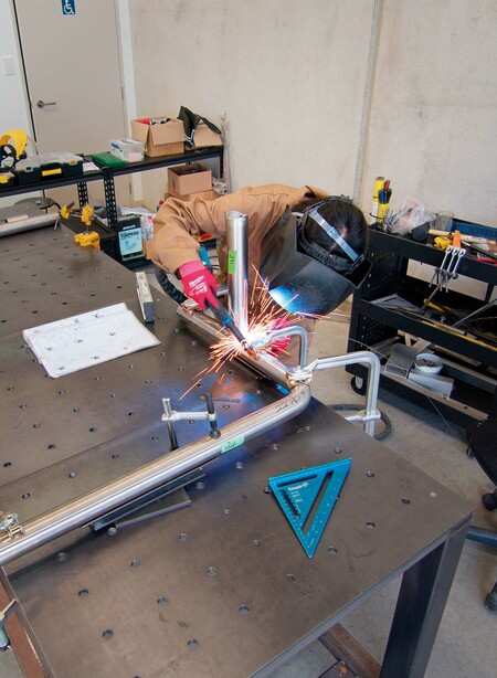 Yona Lee at work in her Tāmaki Makaurau Auckland studio in 2024. Photo: Belmont Productions Ltd.