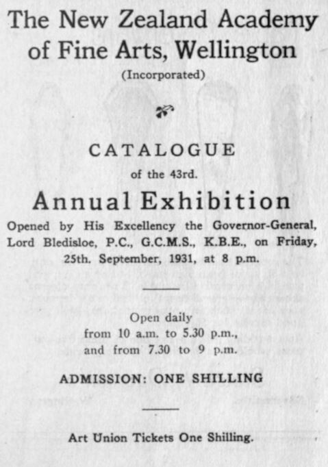 NZAFA 43rd exhibition, 1931