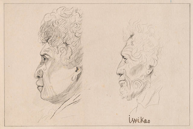 Iwikau and an Unidentified Māori