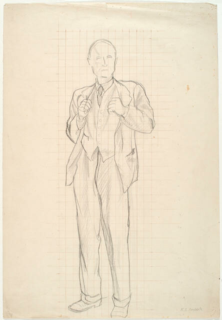 Rene Lonsdale study for 'Homage to Frances Hodgkins'