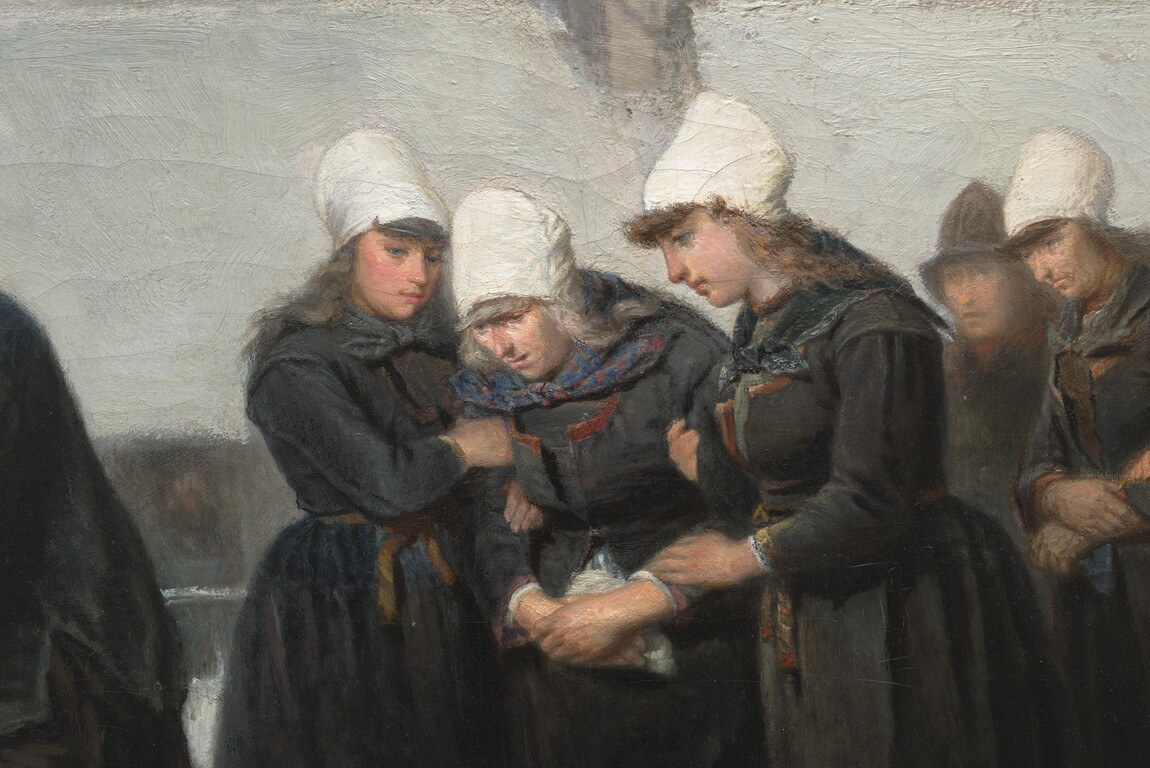 Petrus van der Velden Burial in the Winter on the Island of Marken [The Dutch Funeral] (detail) 1875. Oil on canvas. Collection of Christchurch Art Gallery Te Puna o Waiwhetū, gift of Henry Charles Drury van Asch, 1932