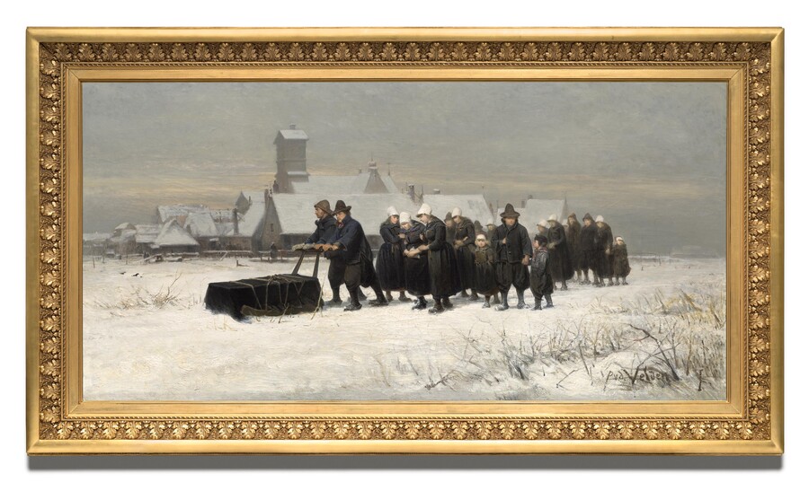 Petrus van der Velden Burial in the Winter on the Island of Marken [The Dutch Funeral] 1875. Oil on canvas. Collection of Christchurch Art Gallery Te Puna o Waiwhetū, gift of Henry Charles Drury van Asch, 1932