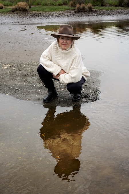 Anne Noble Gabrielle Huria (Ngāi Tahu, Ngāi Tūāhuriri), Taranaki Stream. Whānau inanga site 2023. Digital print, pigment on paper. Collection of Te Rūnanga o Ngāi Tahu