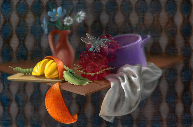 Media Lounge (still life with citrus and grapes)