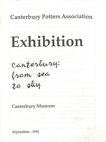 Canterbury Potters Association exhibition 1992