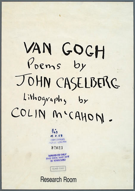 Van Gogh: Poems by John Caselberg