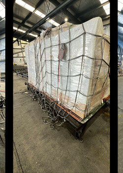 The works during the ‘palletisation’ process prior to departure from Auckland