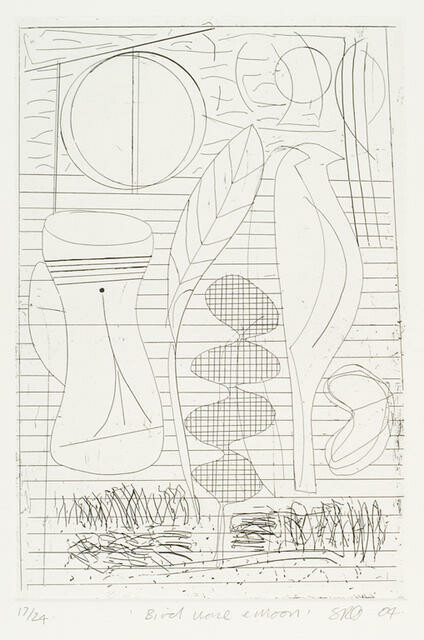 Bird vase and moon