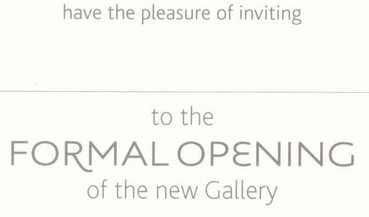 Gallery opening invitation