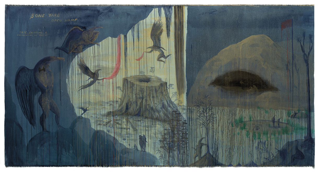 Bone Yard Open Home, Cave Painting 4, Convocation of Eagles by Bill Hammond