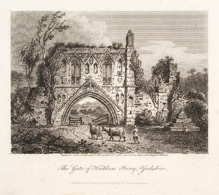 James Sargant Storer The Gate Of Kirkham Priory, Yorkshire. Engraving. Collection of Christchurch Art Gallery Te Puna o Waiwhetū, Sir Joseph Kinsey bequest