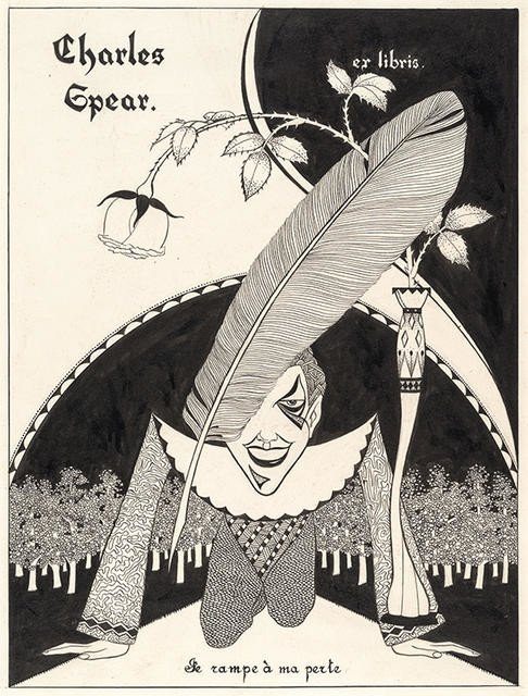 Bookplate design for Charles Spear