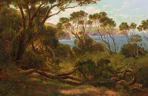 Nicholas Chevalier Tea-trees and Creepers, Cape Schanck, Victoria. Collection of Christchurch Art Gallery Te Puna o Waiwhetū, purchased 1967