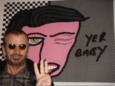 Ringo with one of his artworks