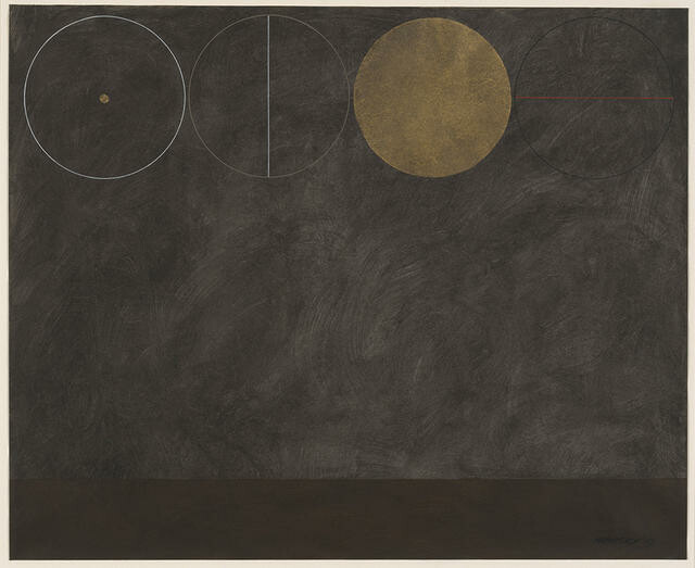 Four Elements on Dark Grey, 1973