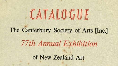 Canterbury Society of Arts 1957 exhibition catalogue cover (detail)