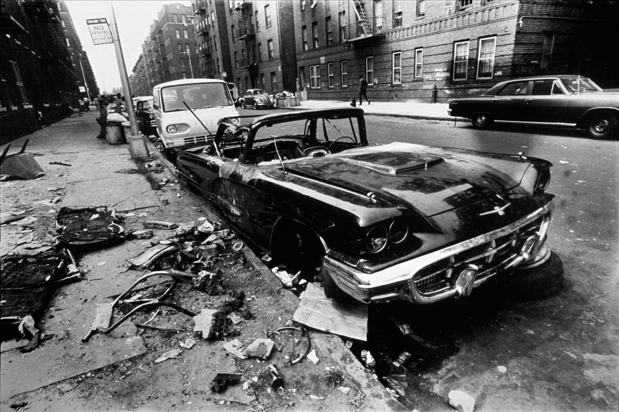 Smashed Car, NYC by Larence Shustak