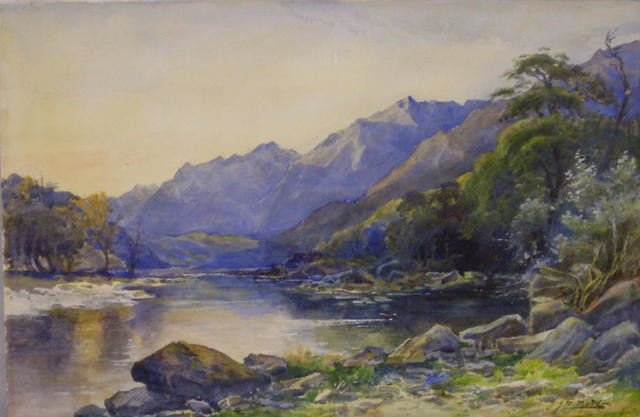 Otira Valley Mountain and River Scene
