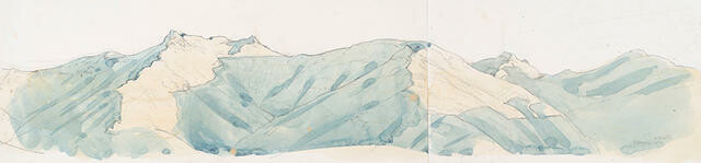 Study For ‘Te Tihi O Kahukura And Sky’ Series Feb 1977