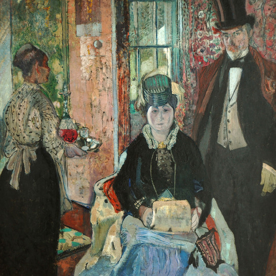 Frances Hodgkins The Edwardians c. 1918. Oil on canvas. Collection of Auckland Art Gallery Toi o Tāmaki, gift of Lucy Carrington Wertheim, 1969