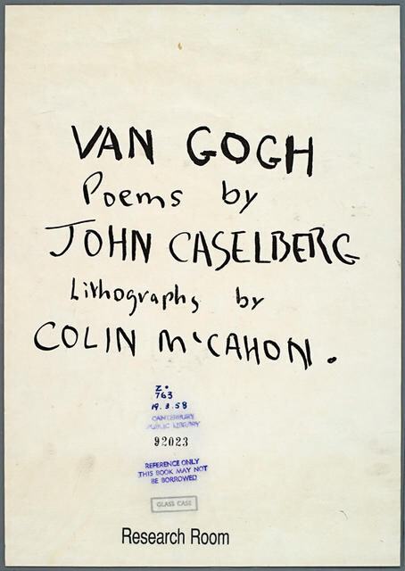 Van Gogh: Poems by John Caselberg