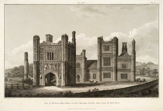 View of Wolterton Manor House, at East Barsham, Norfolk, taken from the high Road