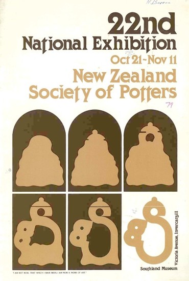 NZ Society of Potters 22nd exhibition, 1979