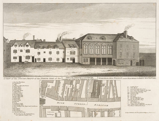 A View Of The South Front Of The North Side Of The Marshalsea Prison, Near Blackman Street, Southwark