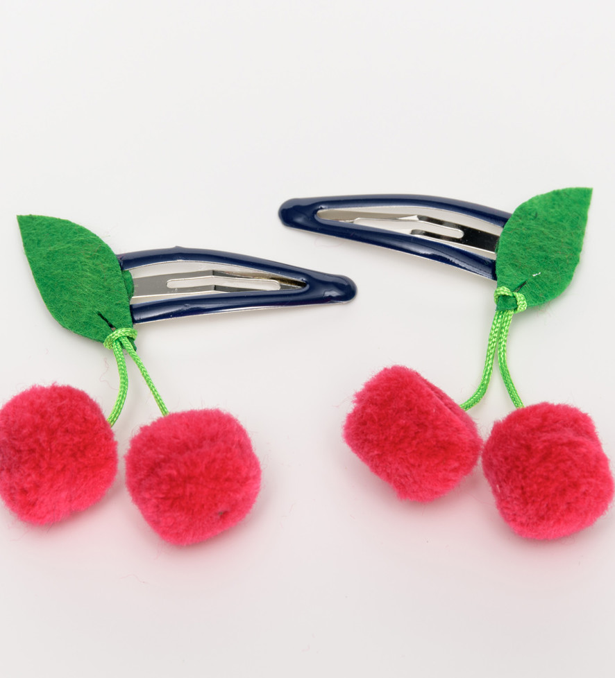 Hair clips: Cherries