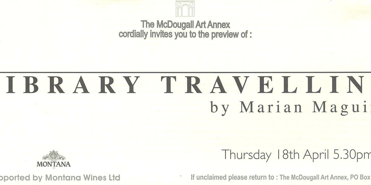 <p>Marian Maguire: Library Travelling</p>